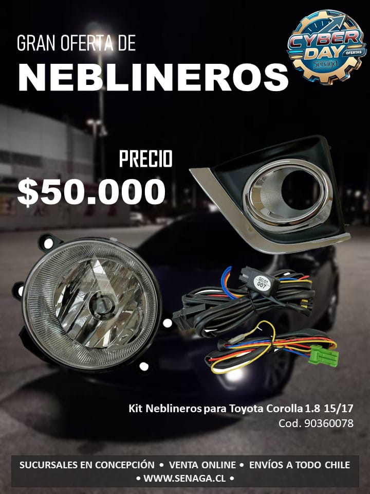 Kit Neblineros Toyota Corolla 1.8 15/17 - Cód. 90360078 - $50.000