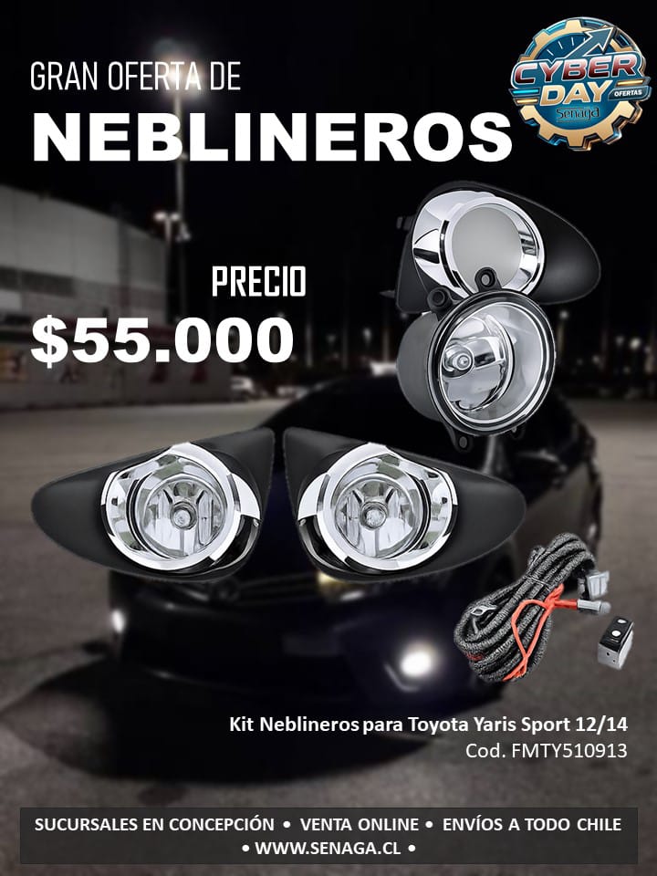 Kit Neblineros Toyota Yaris Sport 12/14 - Cód. FMTY510913 - $55.000