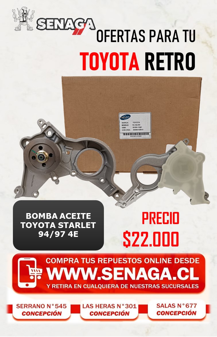 BOMBA ACEITE STARLET 94/97 4E