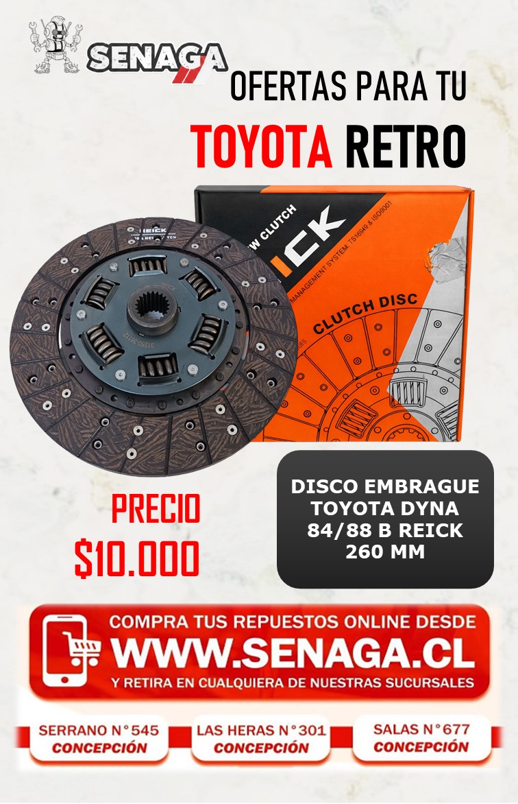 DISCO EMBRAGUE DYNA 84/88 B REICK 260 MM