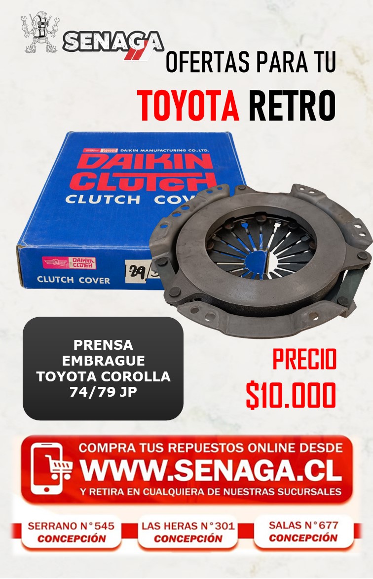 PRENSA EMBRAGUE COROLLA 74/79 JP